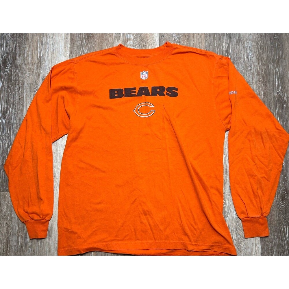 Chicago Bears Reebok Orange Long sleeve T Shirt Mens Medium